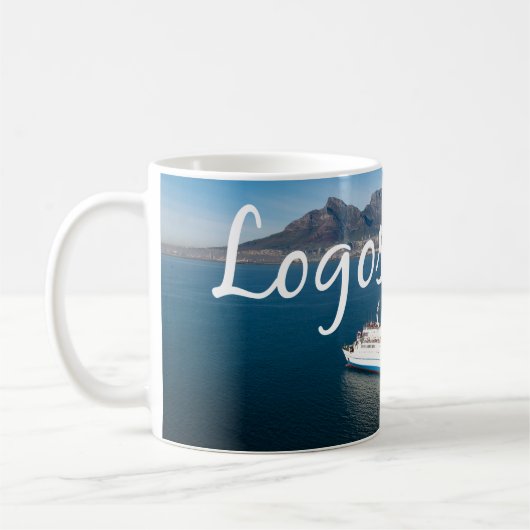 Logo-Hoffnung in Kapstadt-Tasse II Kaffeetasse (Links)