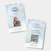 Logo-Holografischer QR-Code hinzufügen Mitarbeiter Ausweis (Front & Back)