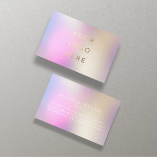 Logo Holographic Iridescent Modern Feminine Visitenkarte