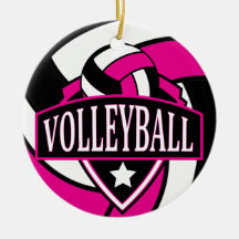 Logo "Hot Pink"und "Black 🏐 Volleyball"