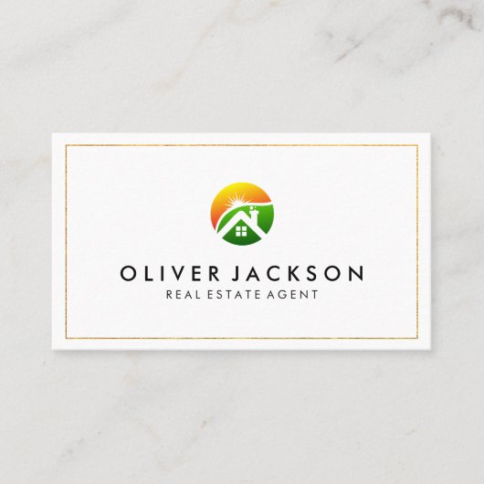 Logo "House and Sunshine" Visitenkarte (Vorderseite)