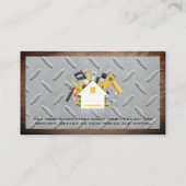 Logo "House and Tools" | Stahl und Holz Visitenkarte (Rückseite)