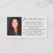 Logo House Real Anwesen Agent Beruflich grau Visitenkarte (Rückseite)