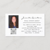 Logo House Real Anwesen Agent Beruflicher QR-Code Visitenkarte (Rückseite)