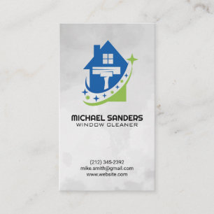 Logo "House Squeegee"   Reinigungsdienste Visitenkarte