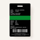 Logo-ID des Fotos des für die Vollstreckung von Sp Ausweis (Rückseite)