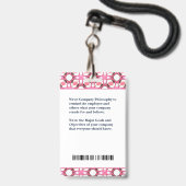 Logo-ID des Fotos Name Bar des Mitarbeiters Ausweis (Rückseite mit Lanyard)