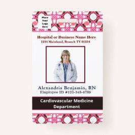 Logo-ID des Fotos Name Bar des Mitarbeiters Ausweis