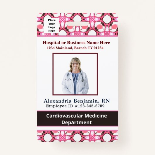 Logo-ID des Fotos Name Bar des Mitarbeiters Ausweis (Vorderseite)