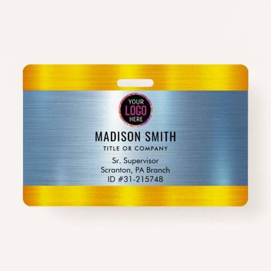 Logo-ID des METAL Unternehmens Mitarbeiter Ausweis (Vorderseite)