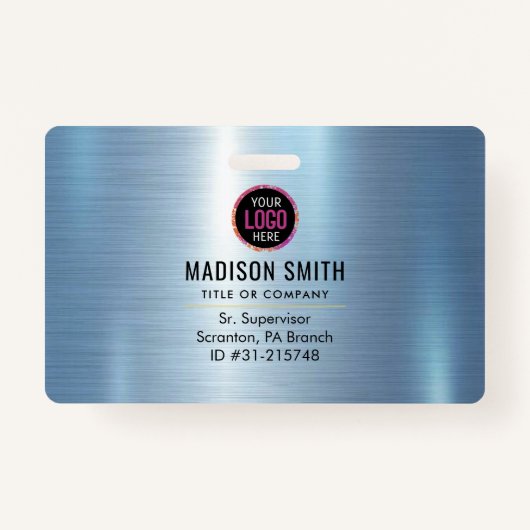 Logo-ID des METAL Unternehmens Mitarbeiter Ausweis (Vorderseite)