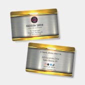 Logo-ID des METAL Unternehmens Mitarbeiter Ausweis (Vorder- & Rückseite)