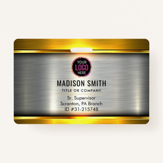 Logo-ID des METAL Unternehmens Mitarbeiter Ausweis (Vorderseite)