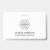 Logo-ID des Unternehmens | Minimalistische Mitarbe Ausweis (Rückseite)