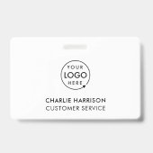 Logo-ID des Unternehmens | Minimalistische Mitarbe Ausweis (Vorderseite)