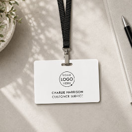 Logo-ID des Unternehmens | Minimalistische Mitarbe Ausweis