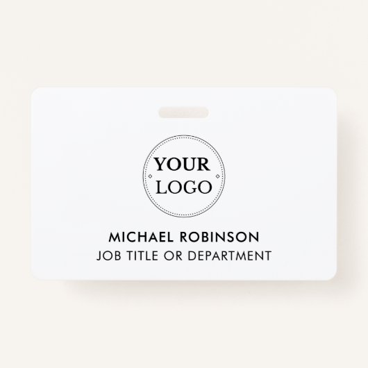 Logo-ID des Unternehmens Minimalistische Mitarbeit Ausweis (Vorderseite)