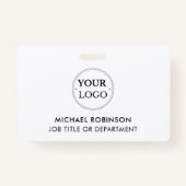 Logo-ID des Unternehmens Minimalistische Mitarbeit Ausweis (Rückseite)