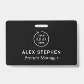 Logo-ID des Unternehmens | Mitarbeiter Minimalisti Ausweis (Back)