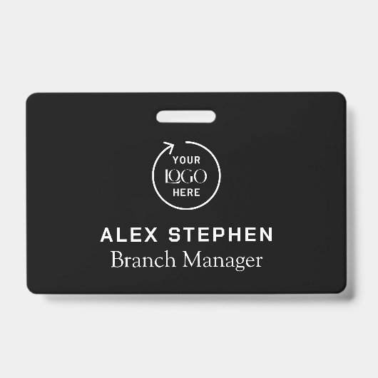 Logo-ID des Unternehmens | Mitarbeiter Minimalisti Ausweis (Front)