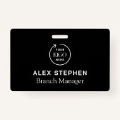 Logo-ID des Unternehmens | Mitarbeiter Minimalisti Ausweis (Rückseite)