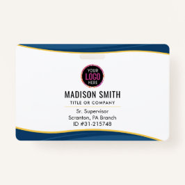 Logo-ID des Unternehmens Mitarbeiter Minimalistisc Ausweis