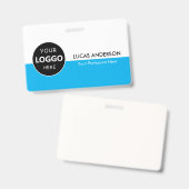 Logo-ID des Unternehmens Mitarbeiter Minimalistisc Ausweis (Vorder- & Rückseite)