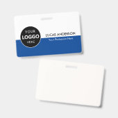 Logo-ID des Unternehmens Mitarbeiter Minimalistisc Ausweis (Vorder- & Rückseite)