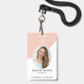 Logo-ID für berufliche Unternehmen Foto-ID Rosa Ausweis (Vorderseite mit Lanyard)