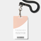 Logo-ID für berufliche Unternehmen Foto-ID Rosa Ausweis (Rückseite mit Lanyard)