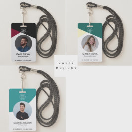 Logo-ID für berufliche Unternehmen Foto-ID Rosa Ausweis