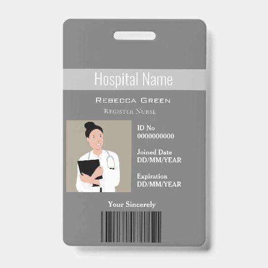 Logo-ID für Foto-Strichcode des benutzerdefinierte Ausweis (Vorderseite)