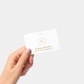 Logo-ID für Gold Script-Unternehmen für Mitarbeite Ausweis (Handheld)