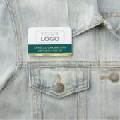 Logo-ID für Mitarbeiter-Unternehmen Grün Gold Namensschild (Beispiel)