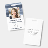 Logo-ID für personalisierte Mitarbeiter in Unterne Ausweis (Vorder- & Rückseite)