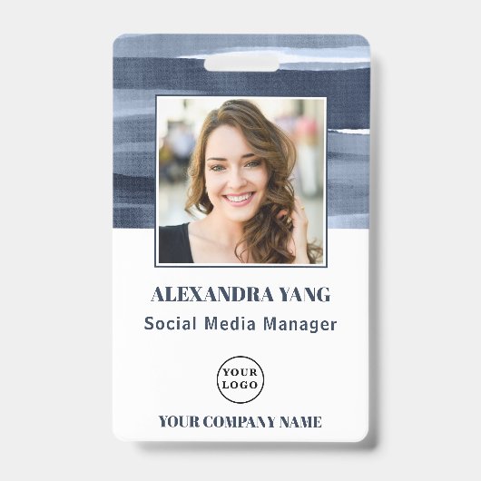 Logo-ID für personalisierte Mitarbeiter in Unterne Ausweis (Vorderseite)