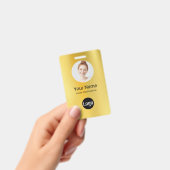 Logo-ID für Unternehmen | Moderne Gold Mitarbeiter Ausweis (Handheld)