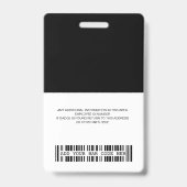 Logo-ID für Unternehmen | Moderne Gold Mitarbeiter Ausweis (Back)