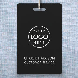 Logo-ID für Unternehmen | Modernes schwarzes Mitar Ausweis