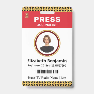 Logo-ID-Karte für die Medienpresse - Abzeichen pe Ausweis