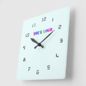 Logo Ihres Unternehmens für Ihre Wall-Uhr Quadratische Wanduhr (Winkel)