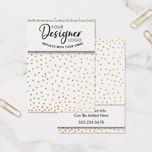 Logo-Imitate Gold Confetti-Gewinnspiele-Anzeige (Büro)