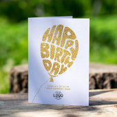 Logo-Imitate Gold Glitzer Letting Business Geburts Karte