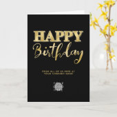Logo-Imitate Gold Letters Business Geburtstag Schw Karte (Gelbe Blume)
