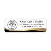 Logo-Imitate Goldene Gradienten-Rücksendeadresse (Vorne)