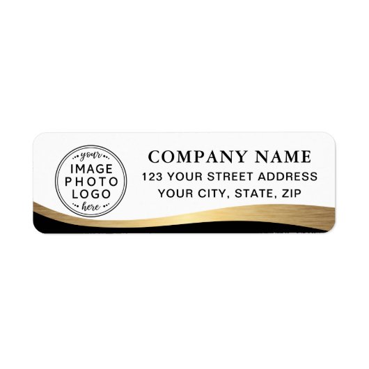 Logo-Imitate Goldene Gradienten-Rücksendeadresse (Vorne)