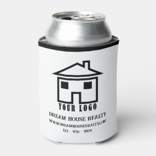 Logo Immobilien Makler Werbegeschenke Dosenkühler
