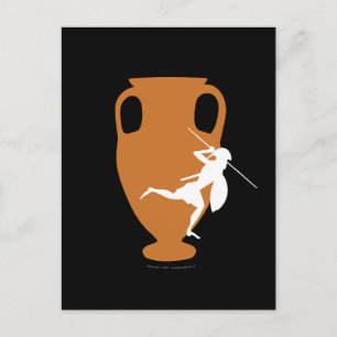 Logo in orange und weiß postkarte