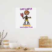 Logo in progress, LUCY LOST-IT, www.Lucylost-it.. Poster (Küche)