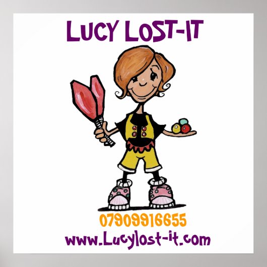 Logo in progress, LUCY LOST-IT, www.Lucylost-it.. Poster (Vorne)